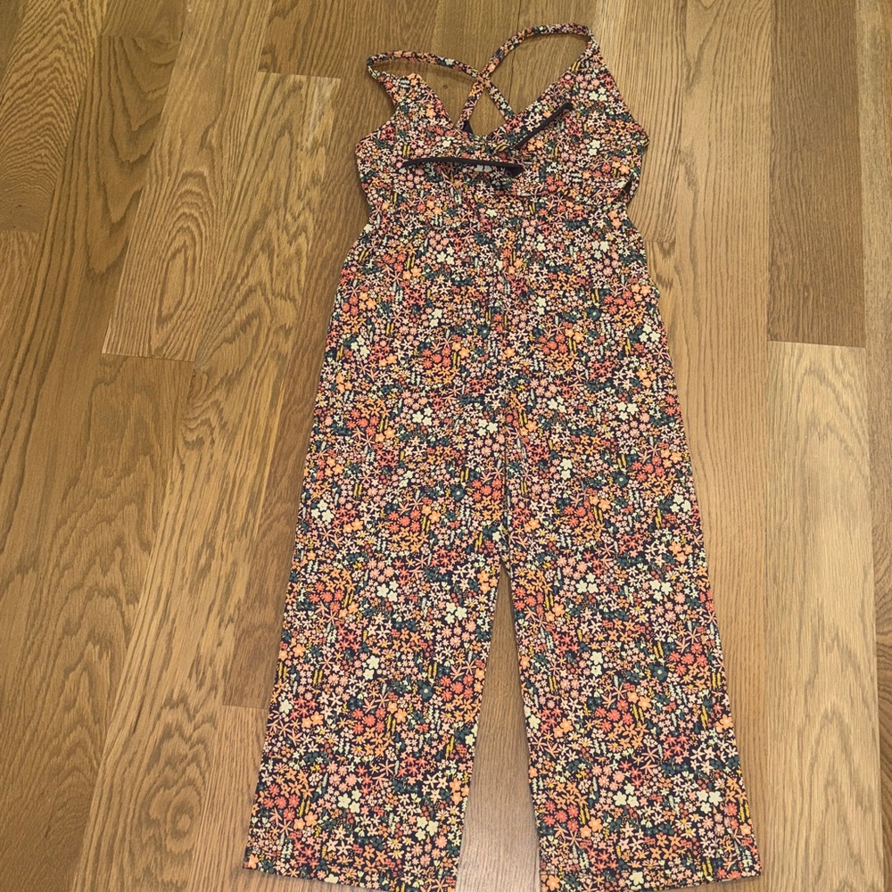 Tea Collection Multicolor Floral Kids Jumpsuit